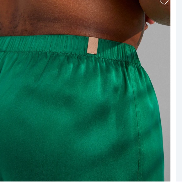 LUNYA BNWT Men's Washable Silk Boxer in Estuarine Green Size XXL - Picture 2 of 5